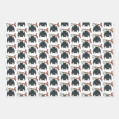 カラフルこうもり ラッピングペーパーシート (正面)