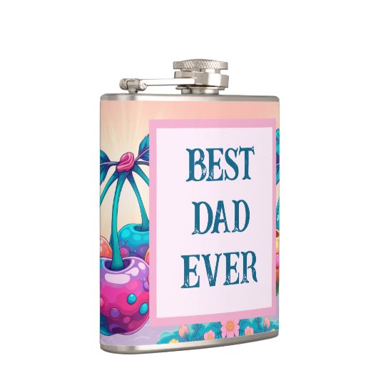 カラフルさくらんぼと最高のパパ フラスク (右)