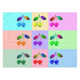 カラフルさくらんぼ – アポップ・アートのート テーブルクロス