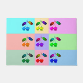 カラフルさくらんぼ – アポップ・アートのート ドアマット