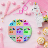 カラフルさくらんぼ – アポップ・アートのート ペーパープレート (パーティー)