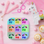 カラフルさくらんぼ – アポップ・アートのート ペーパープレート (パーティー)