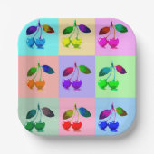 カラフルさくらんぼ – アポップ・アートのート ペーパープレート (正面)