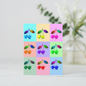 カラフルさくらんぼ – アポップ・アートのート ポストカード (スタンド正面)