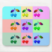 カラフルさくらんぼ – アポップ・アートのート マウスパッド (正面)