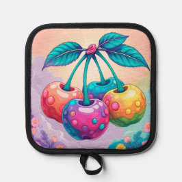 カラフルさくらんぼ 鍋敷き