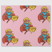 カラフルすごい飛んでいる母 ラッピングペーパー (フラット)