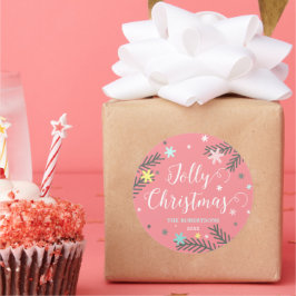 カラフルすてきクリスマス ラウンドシール