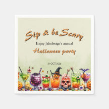 カラフルでおかしいハロウィンパーティーのカクテル