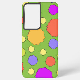 カラフルでおしゃれなサークル柄のスマホケース SAMSUNG GALAXY S21 ULTRAケース
