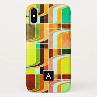 カラフルでおしゃれなレトロ風 iPhone X ケース