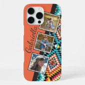 カラフルでおしゃれな南西部モザイクアート iPhoneケース (裏面)