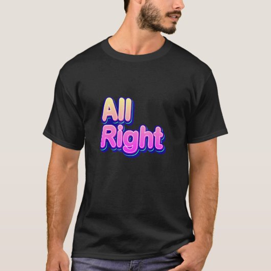 カラフルでおしゃれな名言グラフィックTシャツ クール Tシャツ (正面)