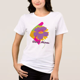 カラフルでおしゃれな最高のママデザイン トライブレンドＴシャツ