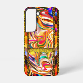 カラフルでおしゃれな渦巻き アートのトレンド SAMSUNG GALAXY S22ケース
