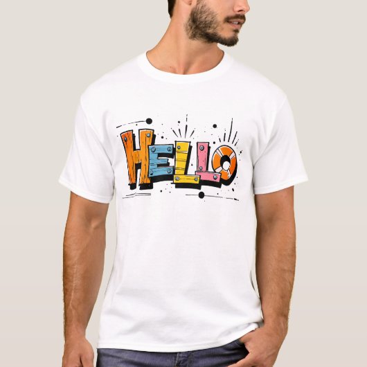 カラフルでおしゃれな Tシャツ (正面)