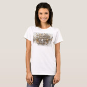 カラフルでおしゃれなHAPPY+BIRTHDAY+4TH+名言Tシャツ Tシャツ (正面フル)