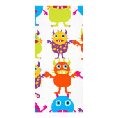 カラフルでおもしろいなモンスターのパーティーの創造物の強打 ラックカード (裏面)