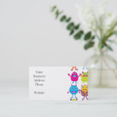 カラフルでおもしろいなモンスターのパーティーの創造物の強打 名刺 (スタンド正面)