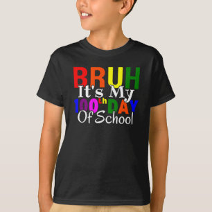 カラフルでおもしろいよ!今日は学校生活100日目 Tシャツ