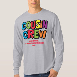 カラフルでおもしろい従兄弟クルーのファミリーリユニオン Tシャツ