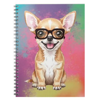 カラフルでおもしろい犬のイラストがかわいいドッグラバー ノートブック