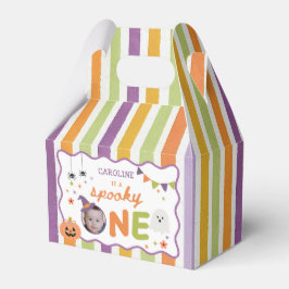 カラフルでお化けな1歳のハロウィンおばけ誕生日 フェイバーボックス