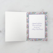 カラフルでお洒落な花柄は感謝していしています サンキューカード (内部)