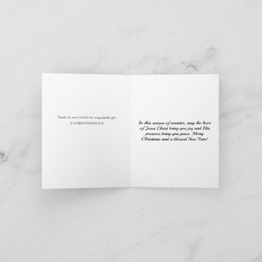 カラフルでお祭り気分のクリスマスの子犬たち クリスチャン シーズンカード (内部)