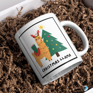 カラフルでかわいいイラストのクリスマス コーヒーマグカップ
