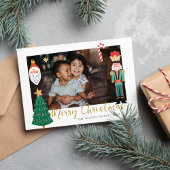 カラフルでかわいいクリスマス家族写真  ホリデーカード