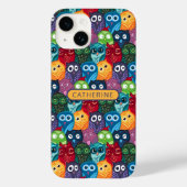 カラフルでかわいいファンタジーなフクロウの名前入り Case-Mate iPhoneケース (裏面)