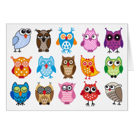 カラフルでかわいいフクロウ