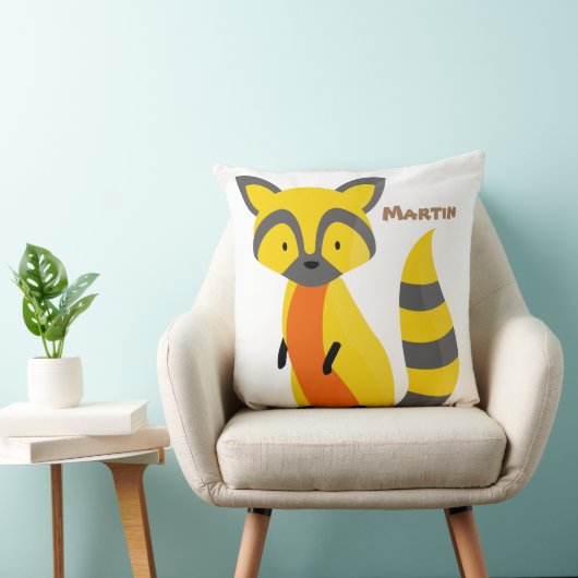 カラフルでかわいいラッコのホワイトサファリの保育園黄色 クッション (椅子)