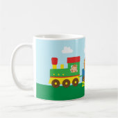 カラフルでかわいい動物は子供へを訓練します コーヒーマグカップ (左)