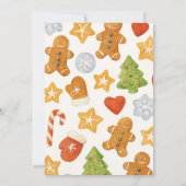 カラフルでかわいい子供たちのクリスマスクッキー交換会 招待状 (裏面)