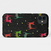 カラフルでかわいい猫及び魚の骨パターン Case-Mate iPhoneケース (裏面(横))