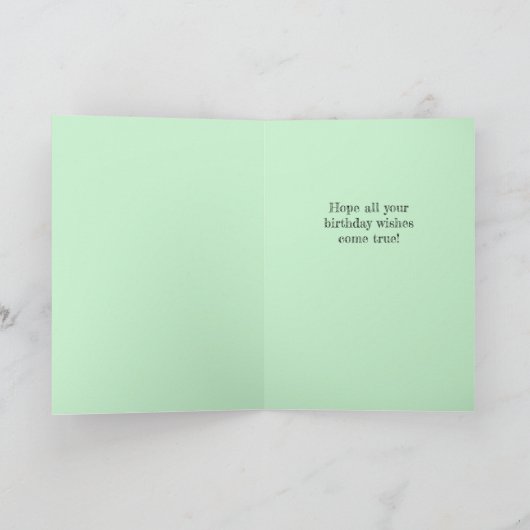 カラフルでかわいい花柄の楽しいボヘミアンスタイルの誕生日おめでとう カード (内部)