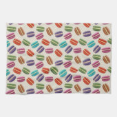 カラフルでかわいいMacaroonsパターン キッチンタオル (横)