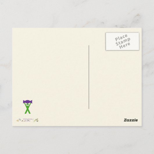 カラフルでかわいくアートなヤギのおもしろいでファンキーな動物の芸術 ポストカード (裏面)