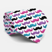 カラフルできらきら光るな髭パターン(フェイクなグリッター) ネクタイ (ロール)