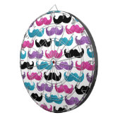 カラフルできらきら光るな髭パターン(模造のなグリッター) ダーツボード (正面右)