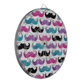 カラフルできらきら光るな髭パターン(模造のなグリッター) ダーツボード (正面左)