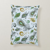 カラフルでさまざまな羽 アクセントクッション (裏面(縦))