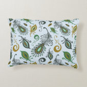 カラフルでさまざまな羽 アクセントクッション (裏面)