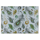 カラフルでさまざまな羽 カッティングボード (正面)