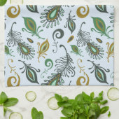 カラフルでさまざまな羽 キッチンタオル (折り畳み)