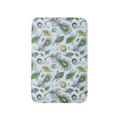 カラフルでさまざまな羽 バスマット (正面縦)