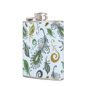 カラフルでさまざまな羽 フラスク (左)