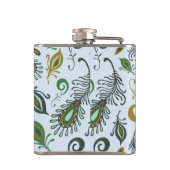 カラフルでさまざまな羽 フラスク (裏面)